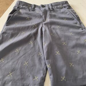 Under Armour Men's Gray Shorts with Yellow Cross Pattern